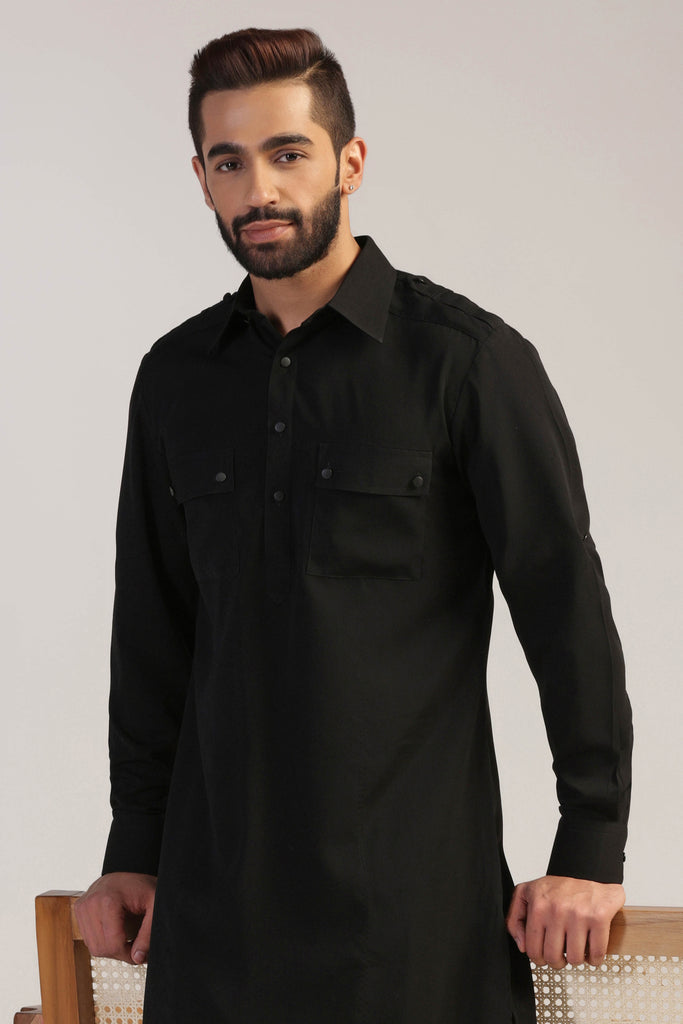 Expertly crafted and designed, our Black Pathani Suit is made with the finest micro fabric. Shop Now!