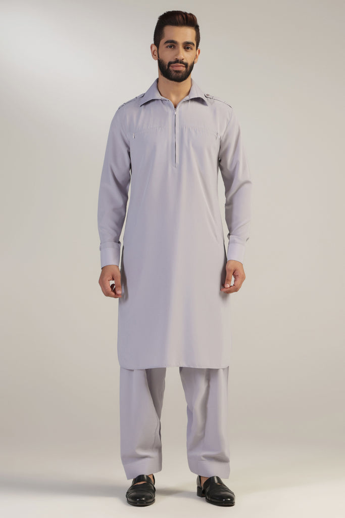 Upgrade your traditional wardrobe with our luxurious Lilac Pathani Suit. Shop Now!