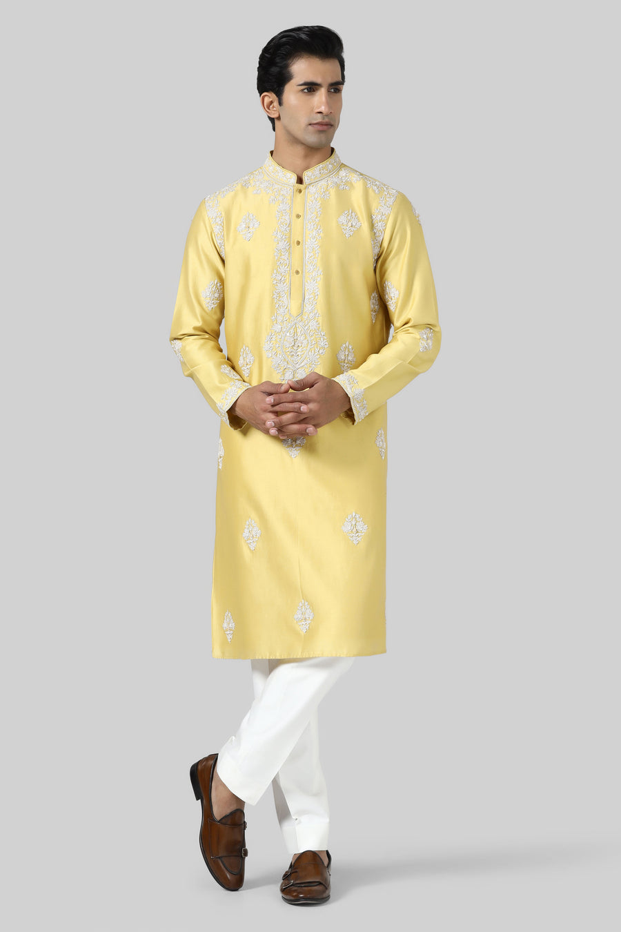 Yellow Embroidered Kurta Set
