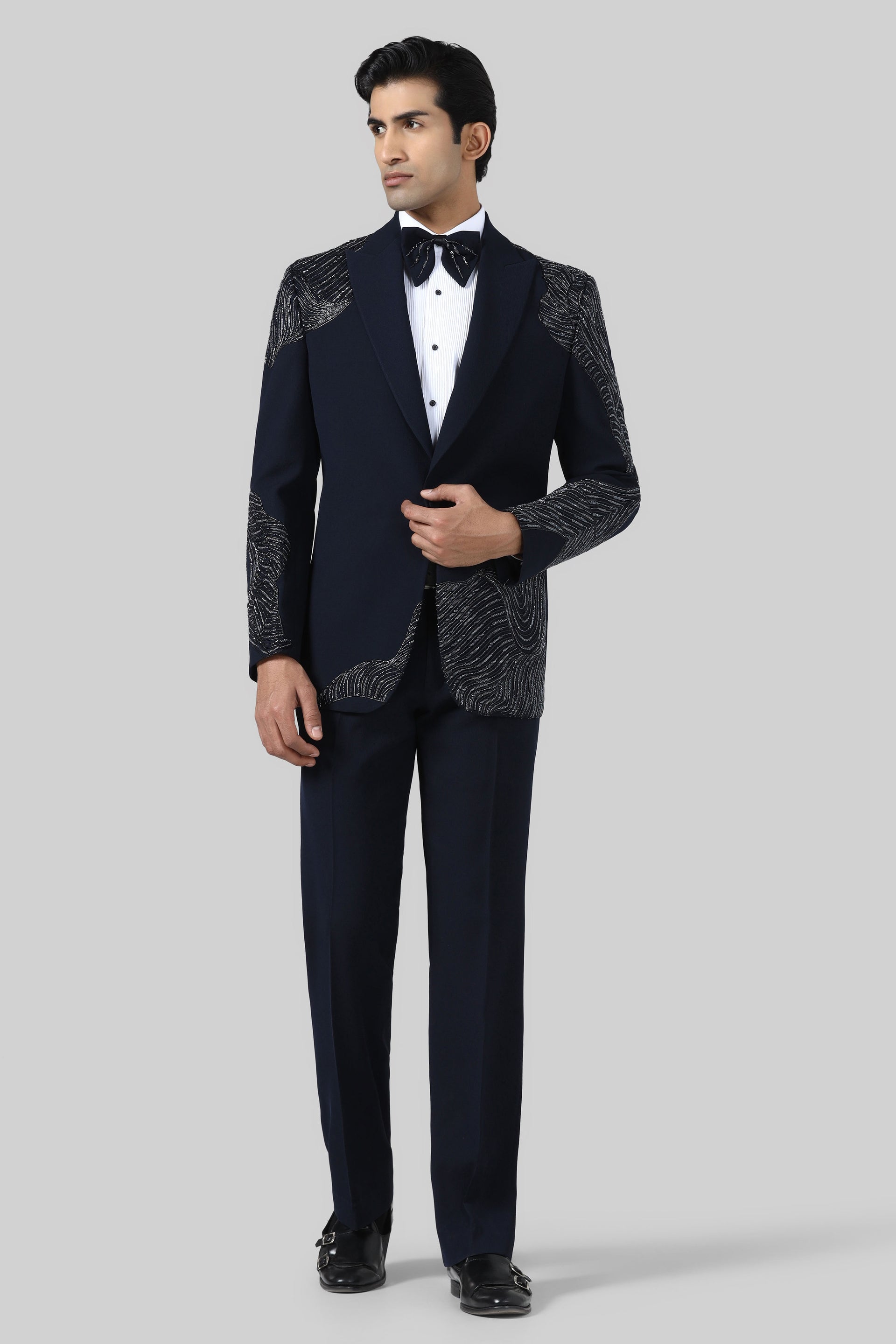Navy Metallic Tuxedo