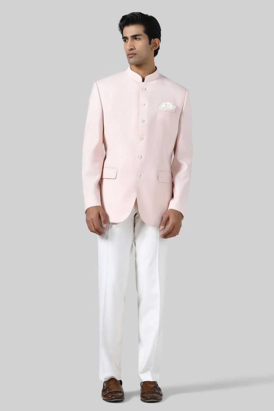 Pink Bandhgala Suit