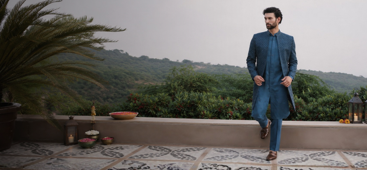 Men in luxury Indian wear