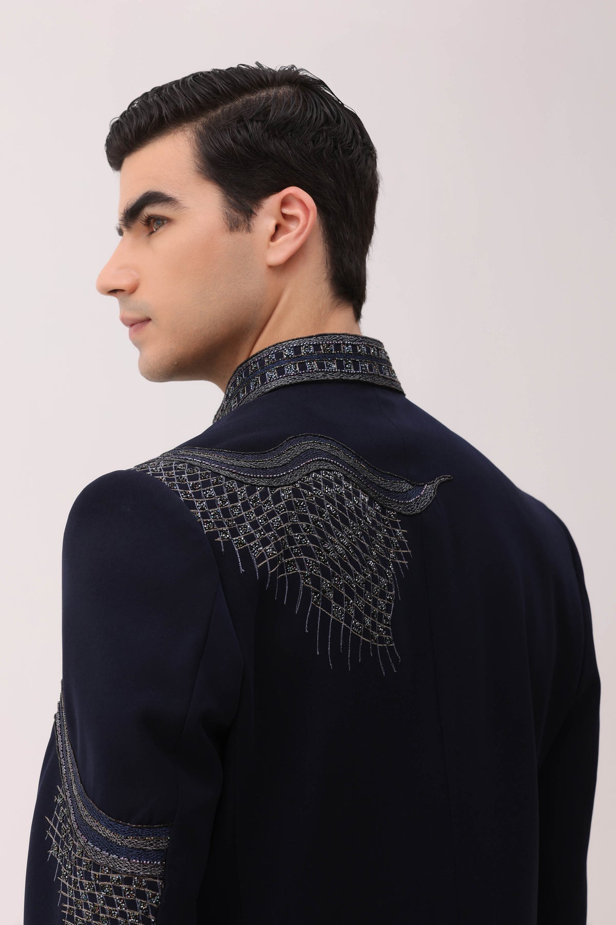 Abstract Embroidered Bandhgala – Brahaan