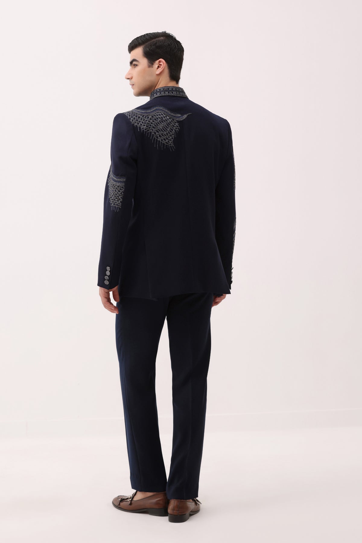 Abstract Embroidered Bandhgala – Brahaan