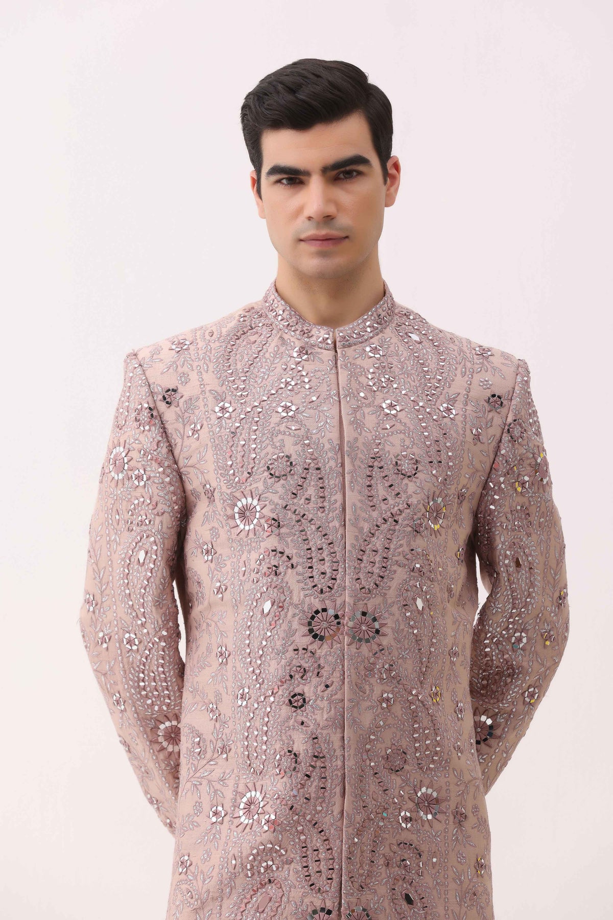 Peach Mirror Indowestern – Brahaan