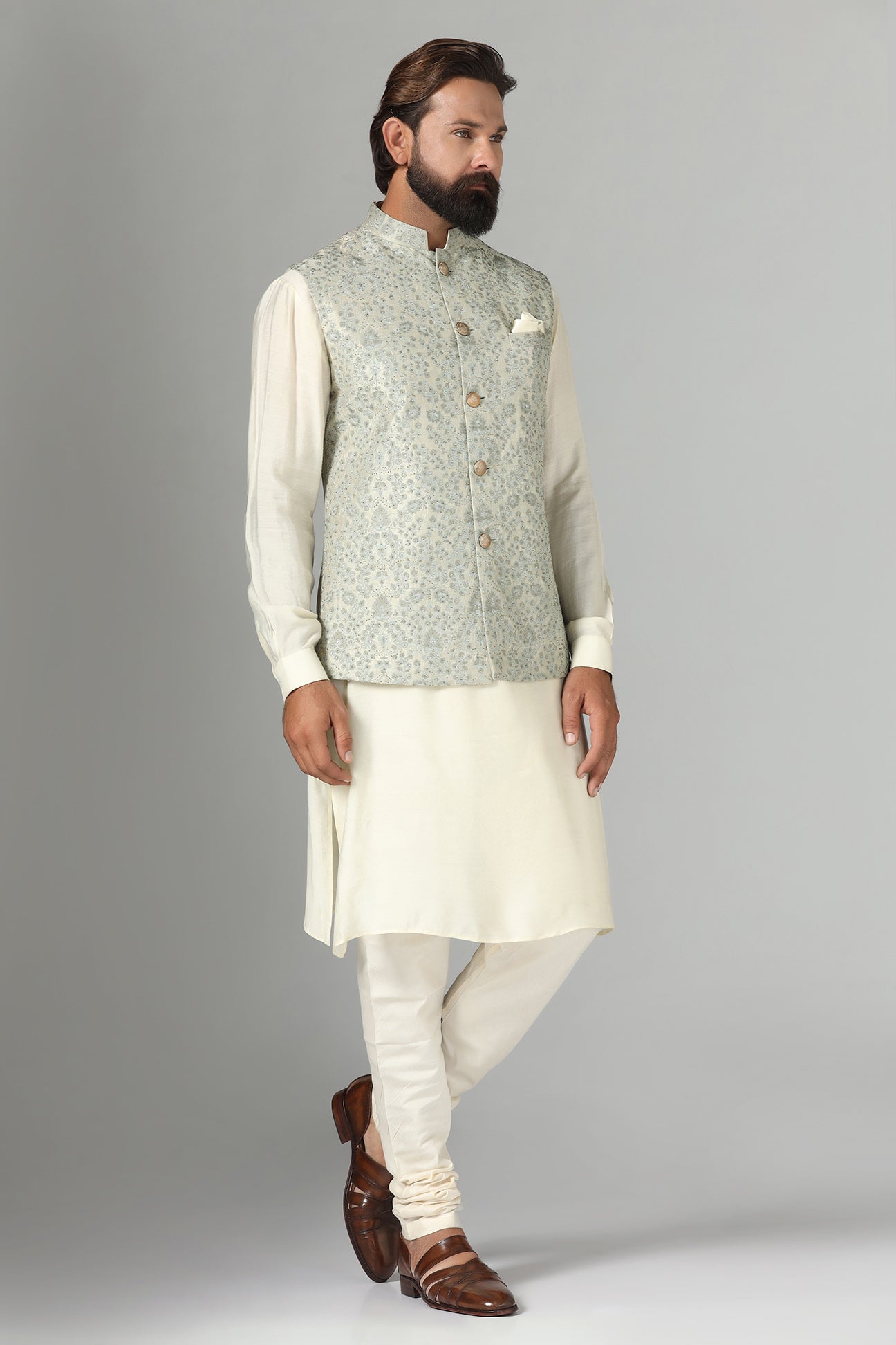 Elevate your look with our Nehru jacket featuring intricate embroidery. Shop Now!