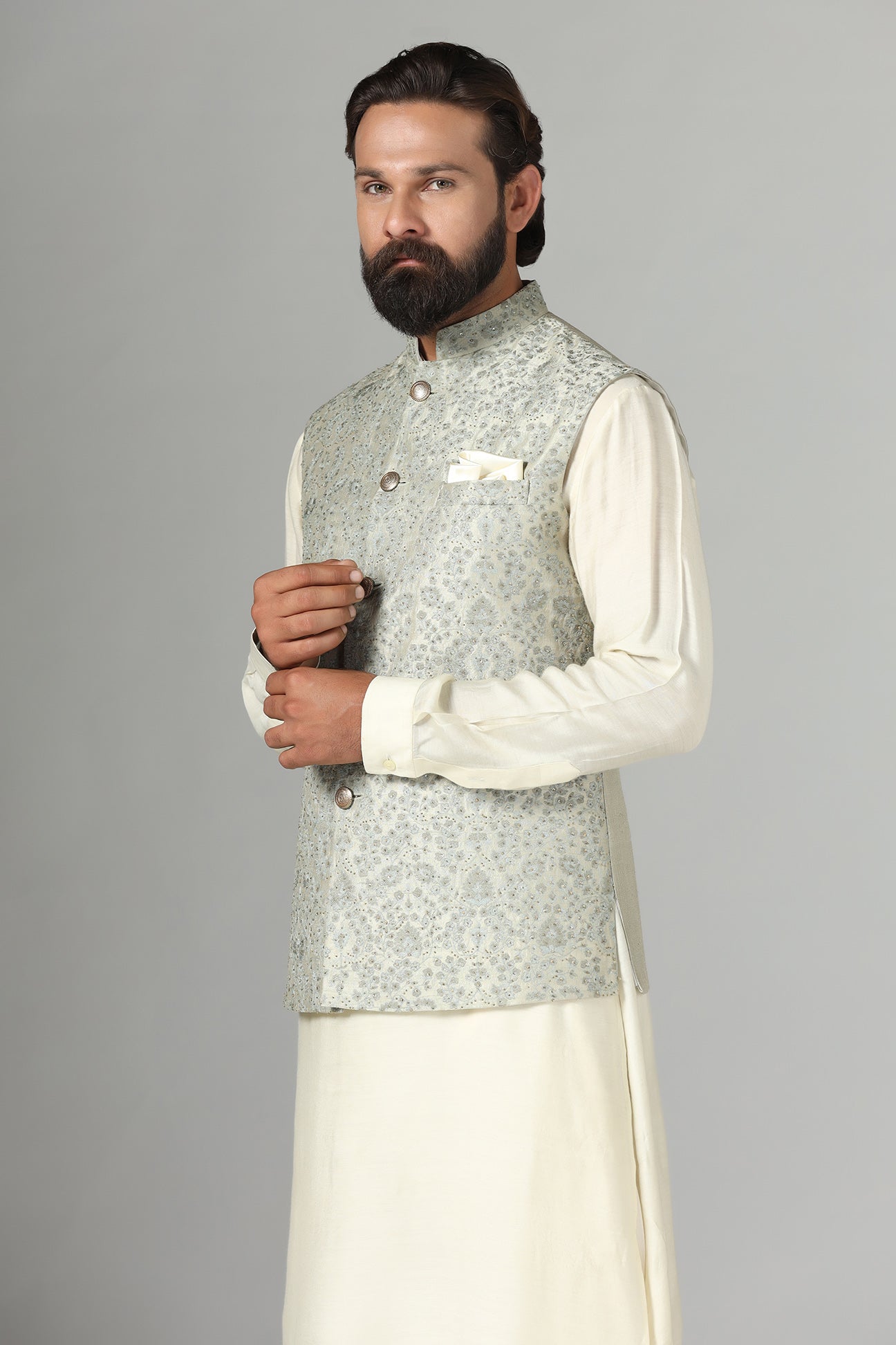 Elevate your look with our Nehru jacket featuring intricate embroidery. Shop Now!