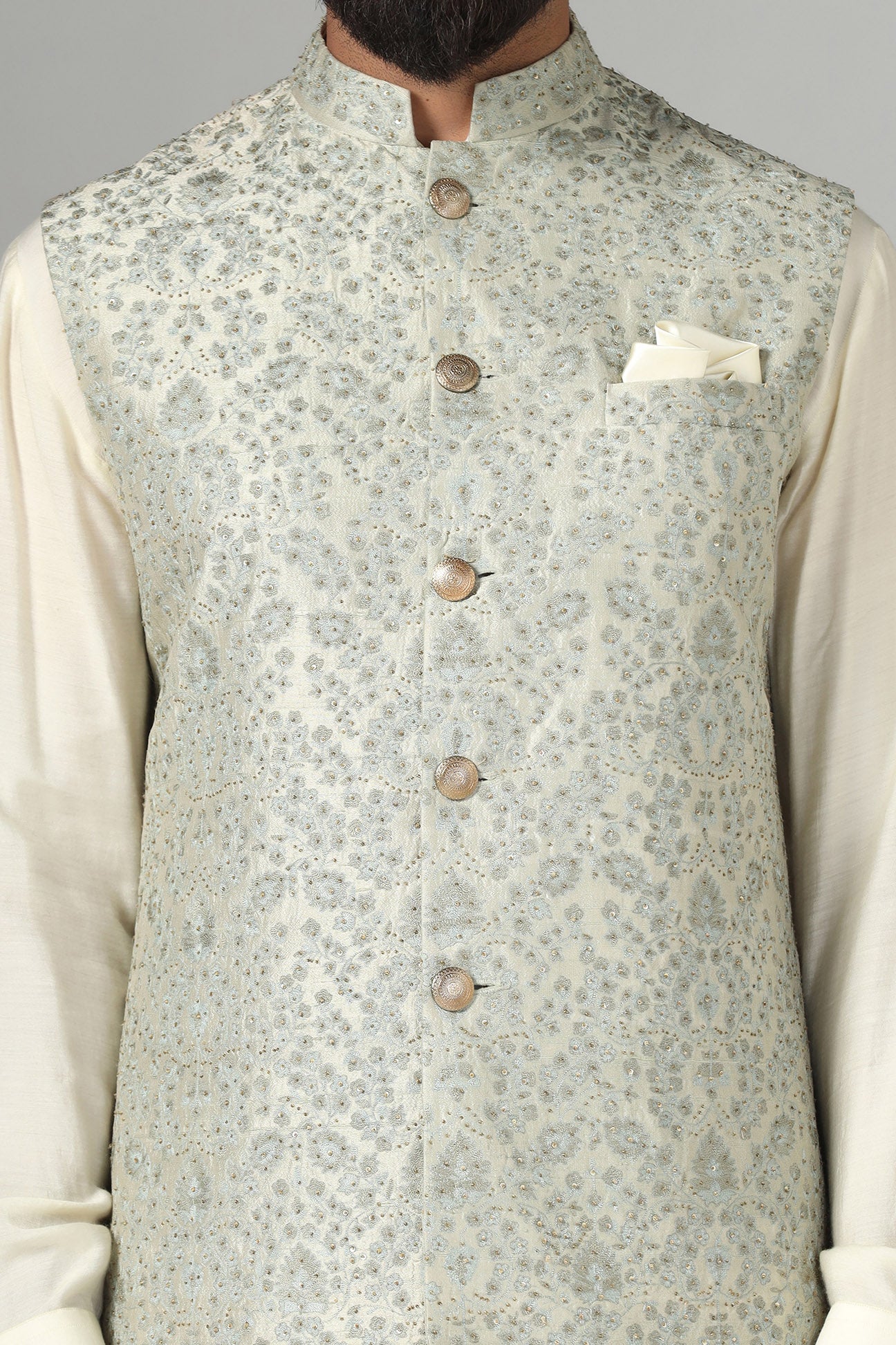 Elevate your look with our Nehru jacket featuring intricate embroidery. Shop Now!