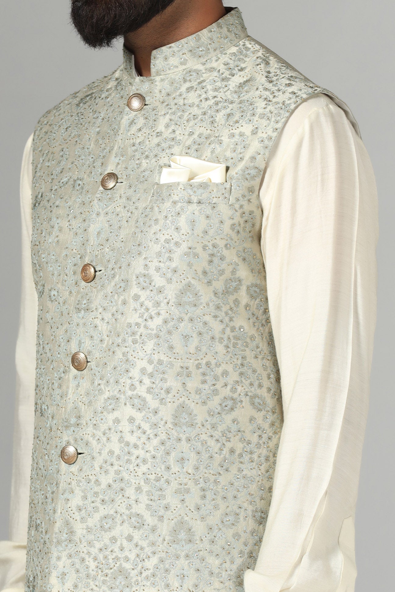 Elevate your look with our Nehru jacket featuring intricate embroidery. Shop Now!