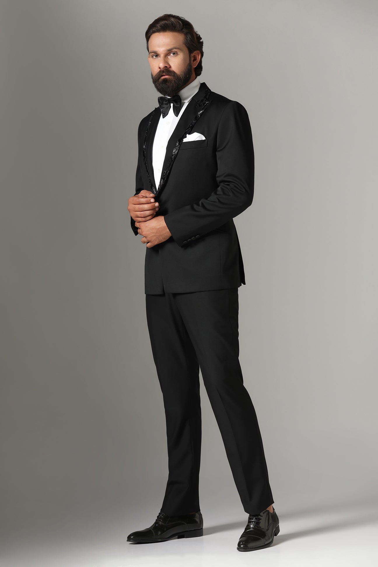 Refined sophistication in our Jet Black Tuxedo. Shop Now!