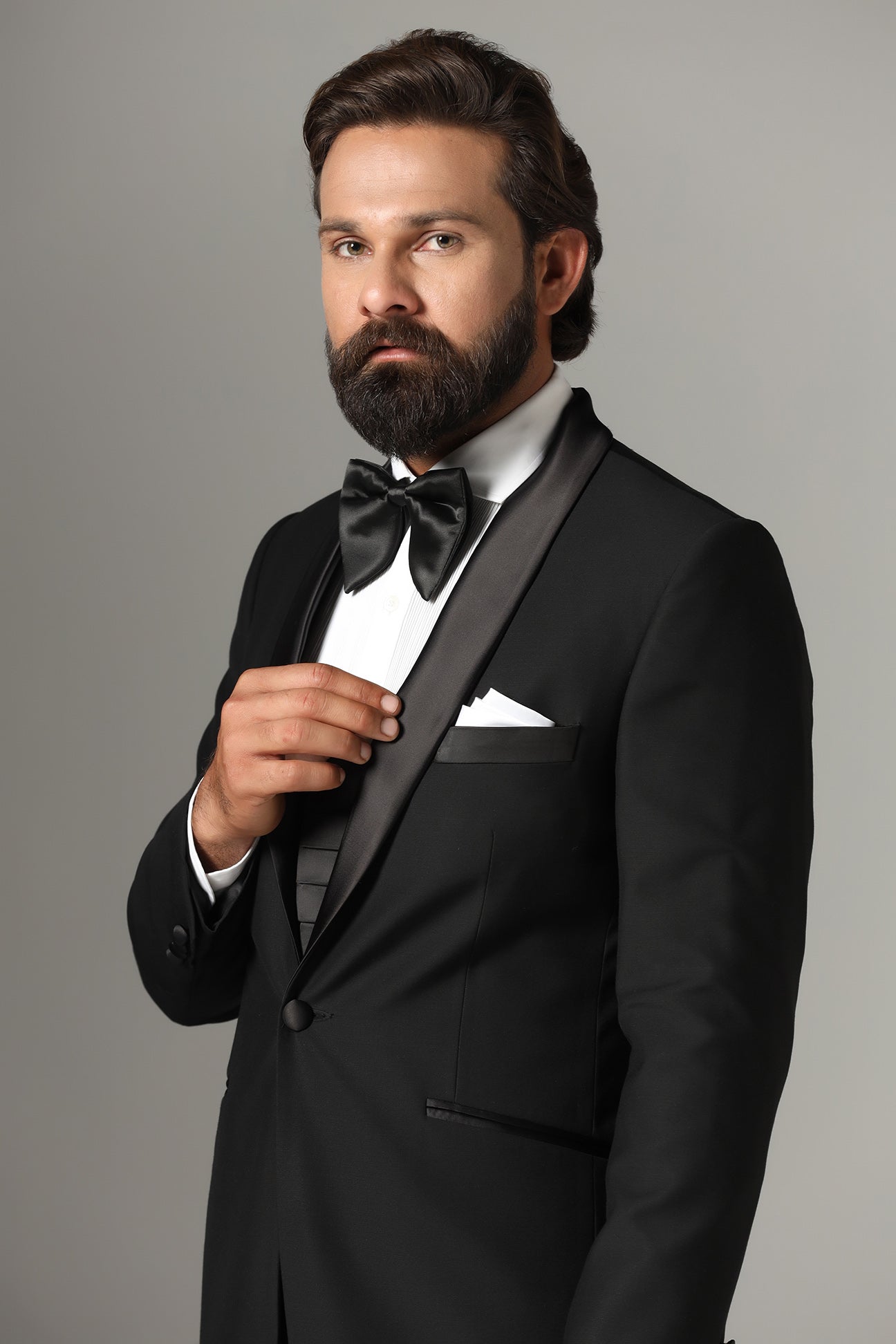 Elevate your formal look with our 3-Piece Black Tuxedo. Shop Now!