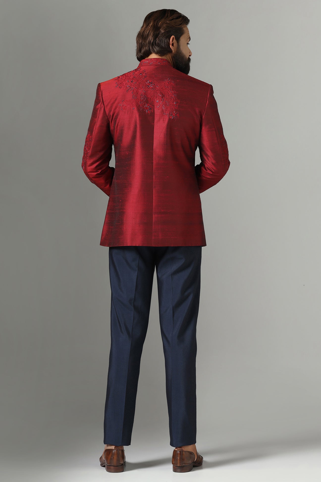 Dress with sophistication in our Red Bandhgala suit. Shop Now!