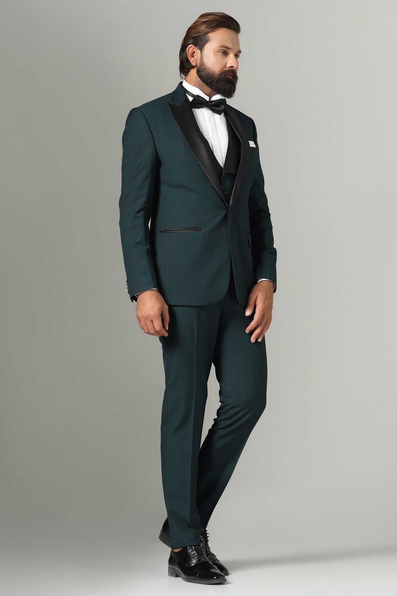 Elevate your style with our Bottle Green Tuxedo. Shop Now!