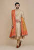 Exquisite floral embroidery adorns this Sherwani, accentuated by a longer embroidered Kurta for a distinguished look.