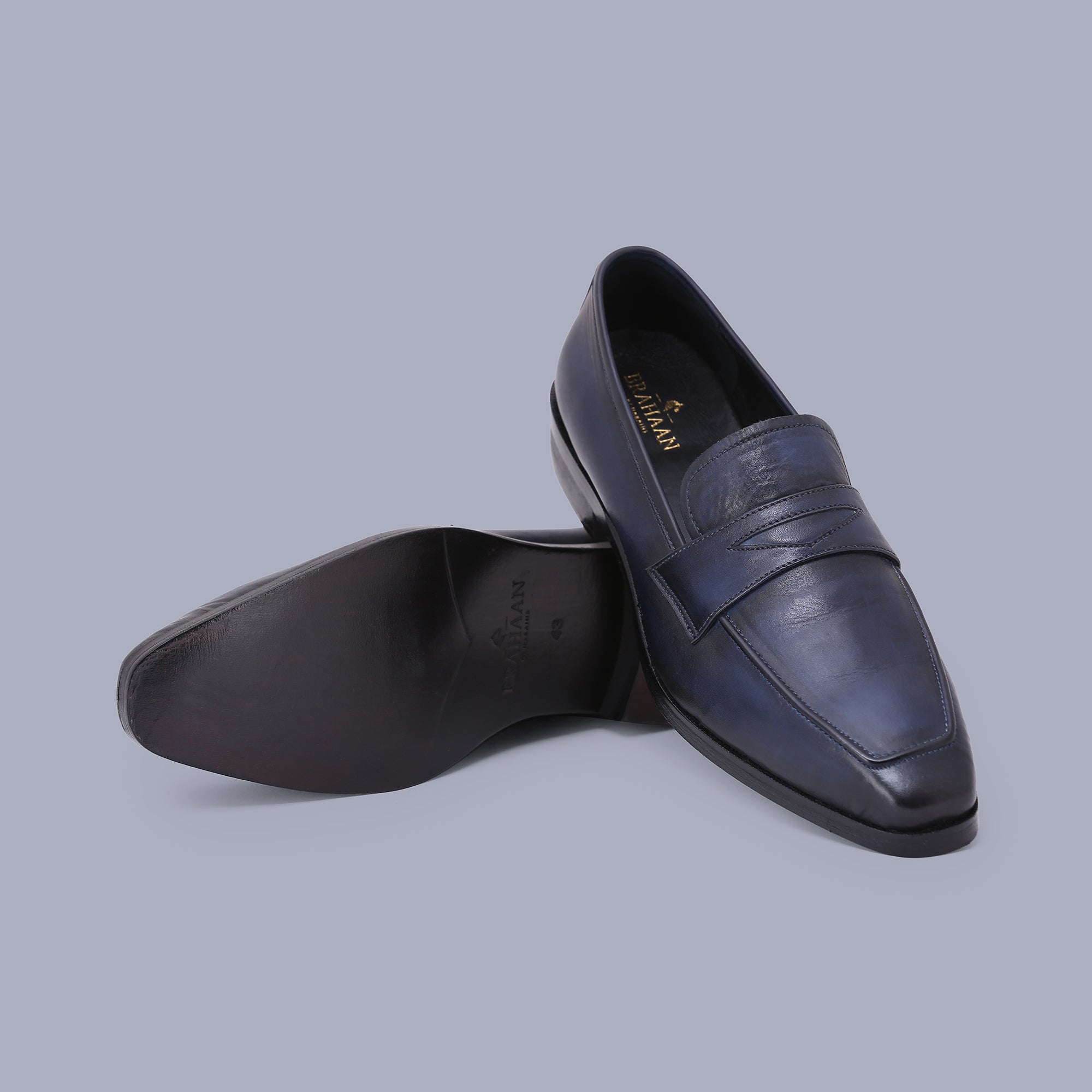 Sleek navy blue loafers redefine shoes for men with elegance and comfort. Shop Now!
