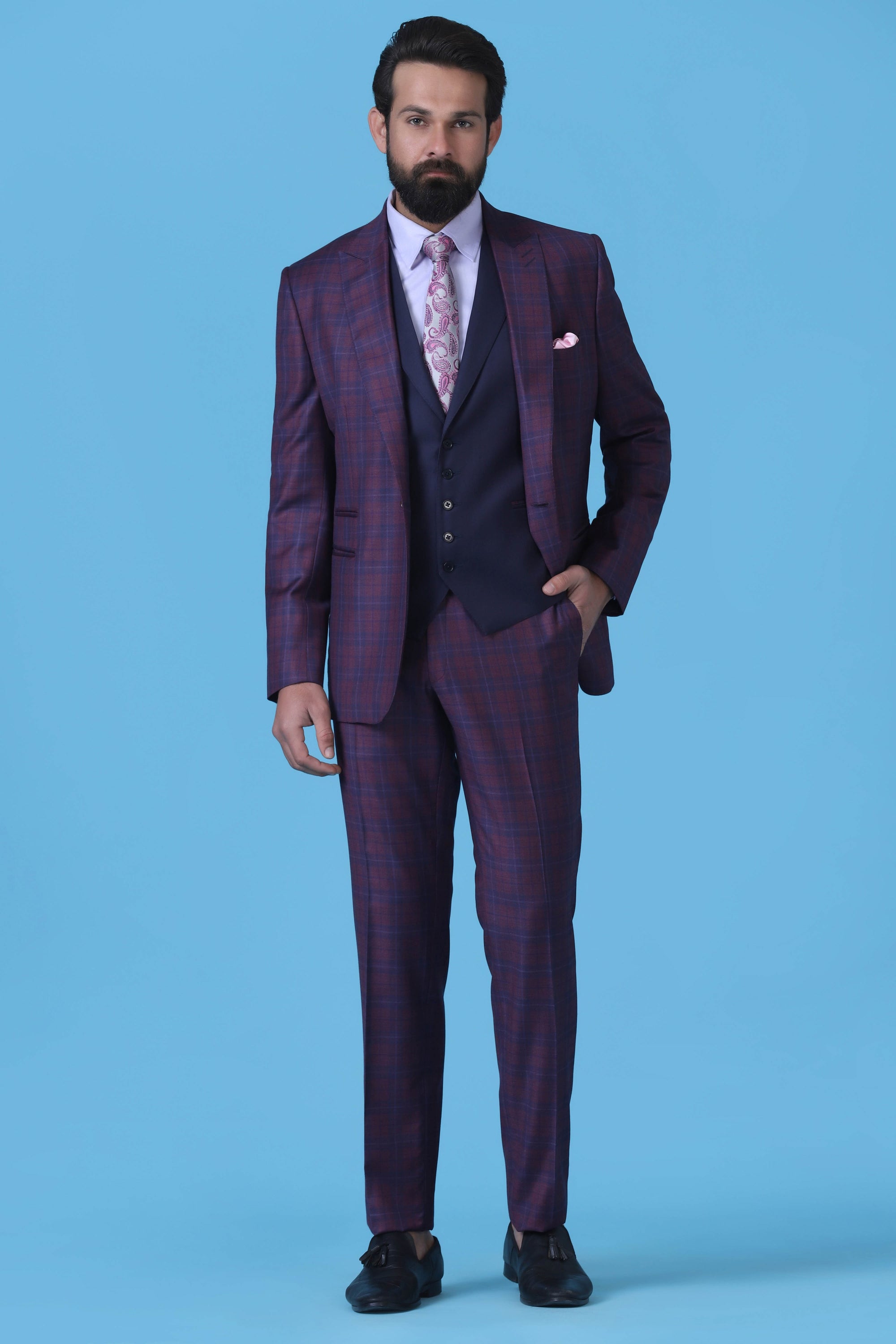 Step into elegance with our Dapper 3-Piece Suit. Shop Now!
