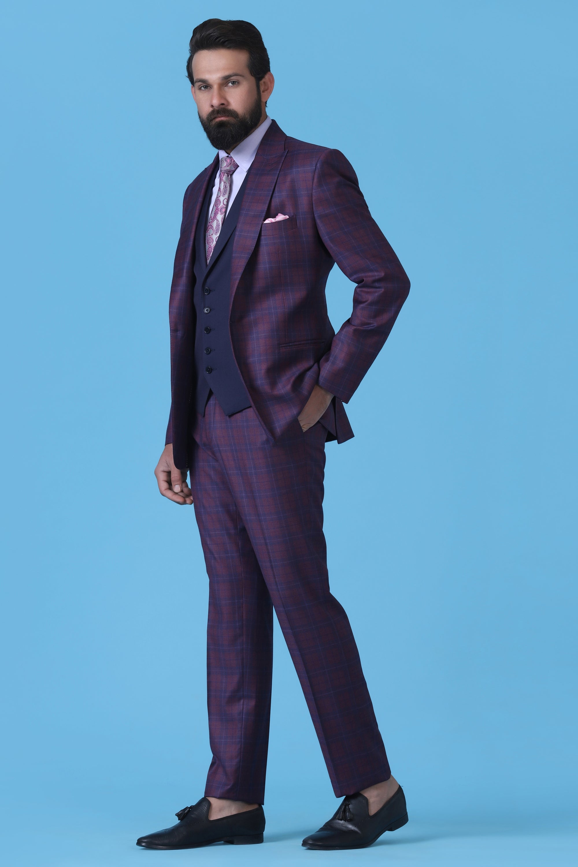 Step into elegance with our Dapper 3-Piece Suit. Shop Now!