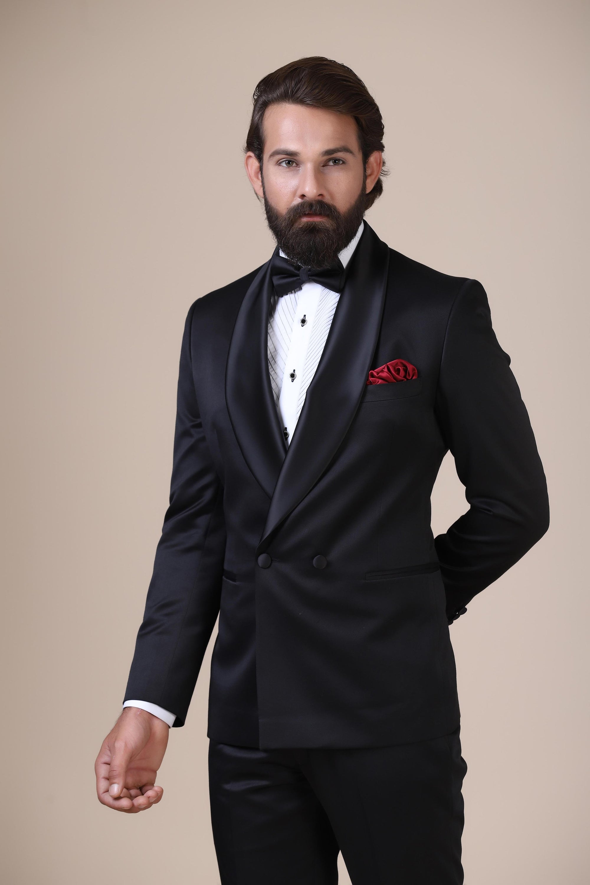 Dress with timeless elegance in our double-breasted Tuxedo. Shop Now!