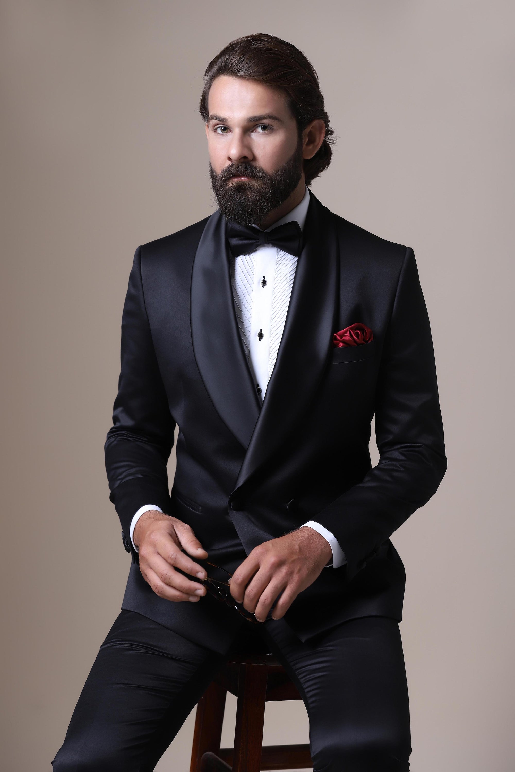 Dress with timeless elegance in our double-breasted Tuxedo. Shop Now!