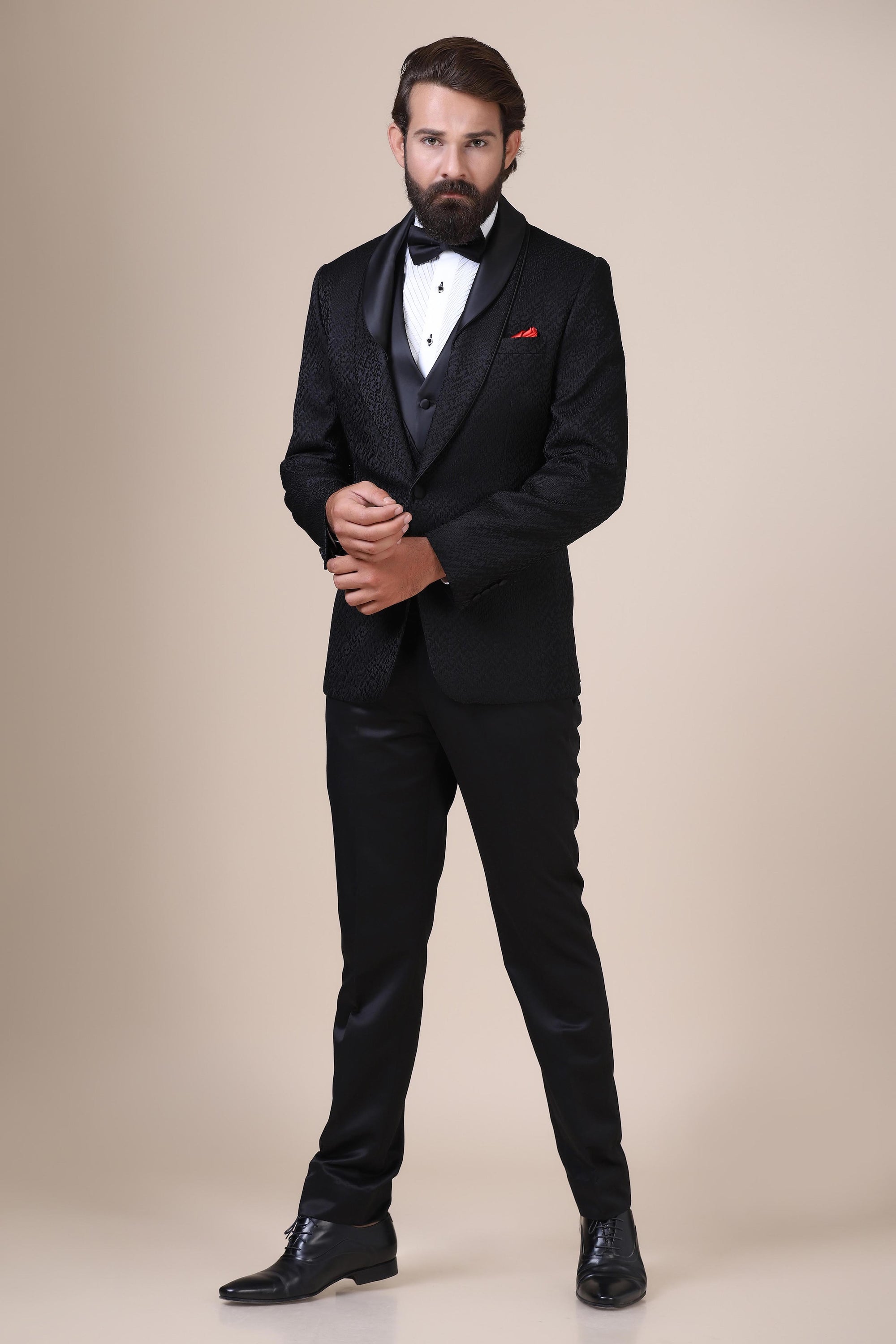 Experience sophistication in our designer 3-Piece Tuxedo. Shop Now!