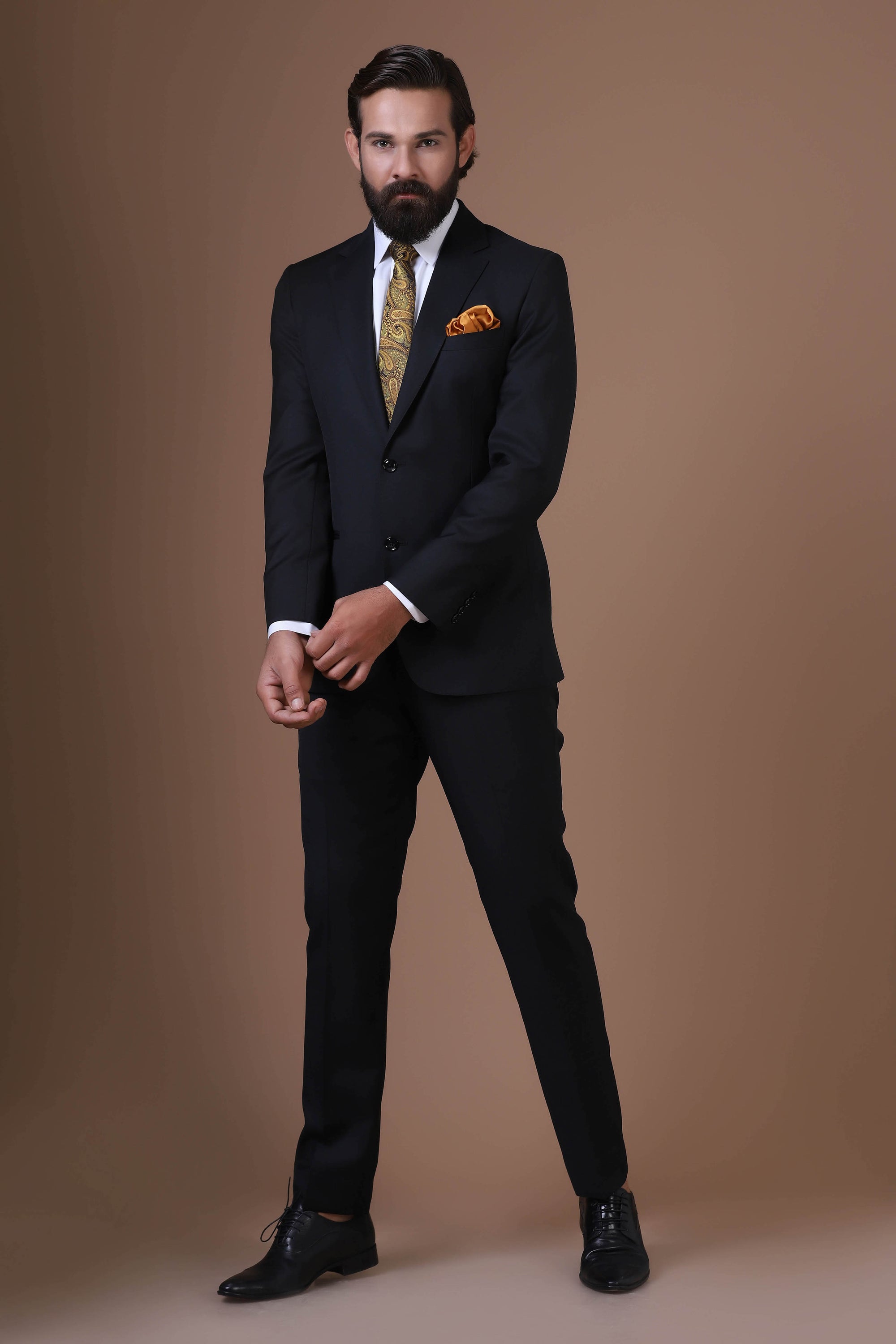 Timeless sophistication in our Basic Black Suit. Shop Now!
