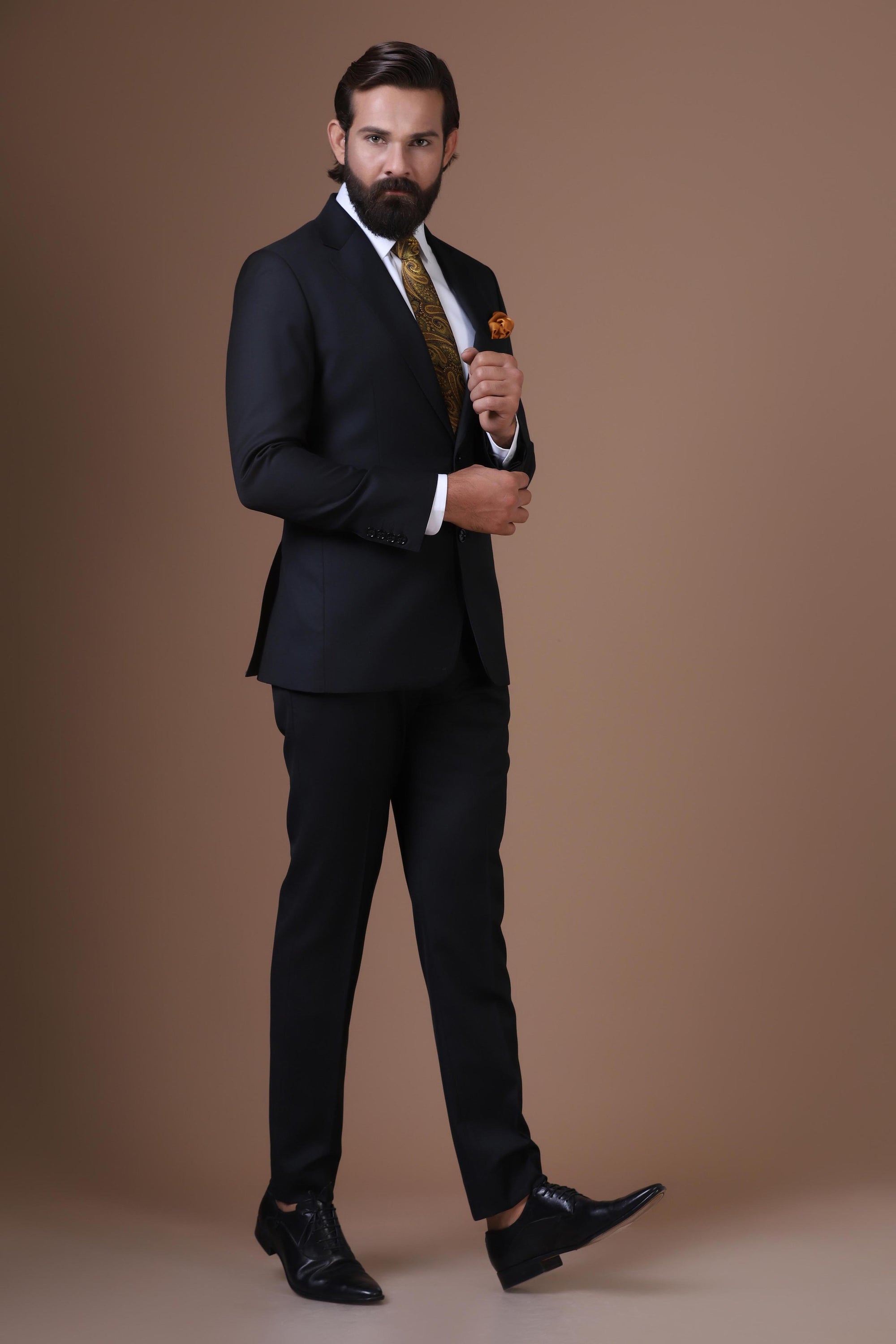 Timeless sophistication in our Basic Black Suit. Shop Now!