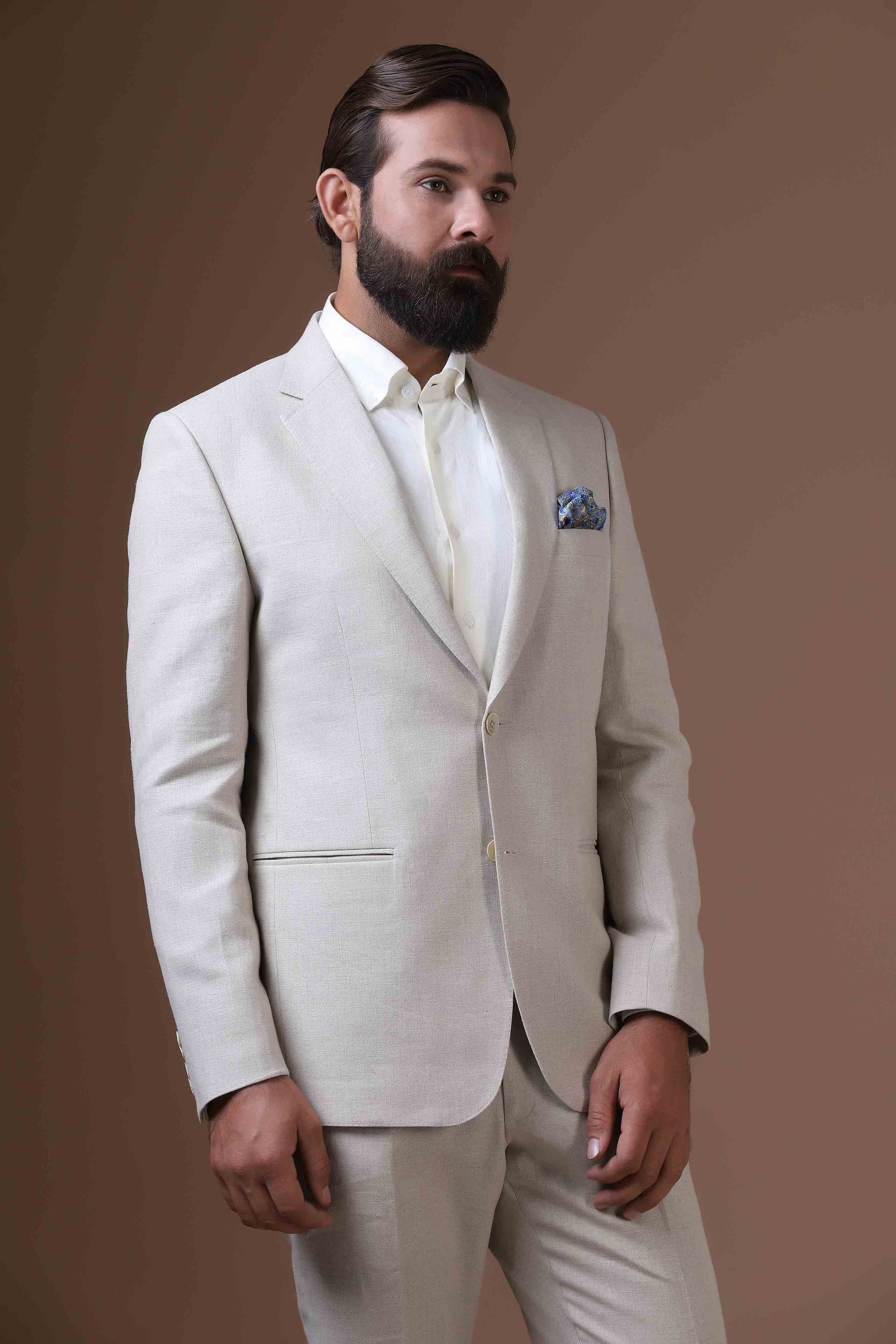 Elevate your style with our Two-Piece suit crafted from 100% Irish Linen. Shop Now!