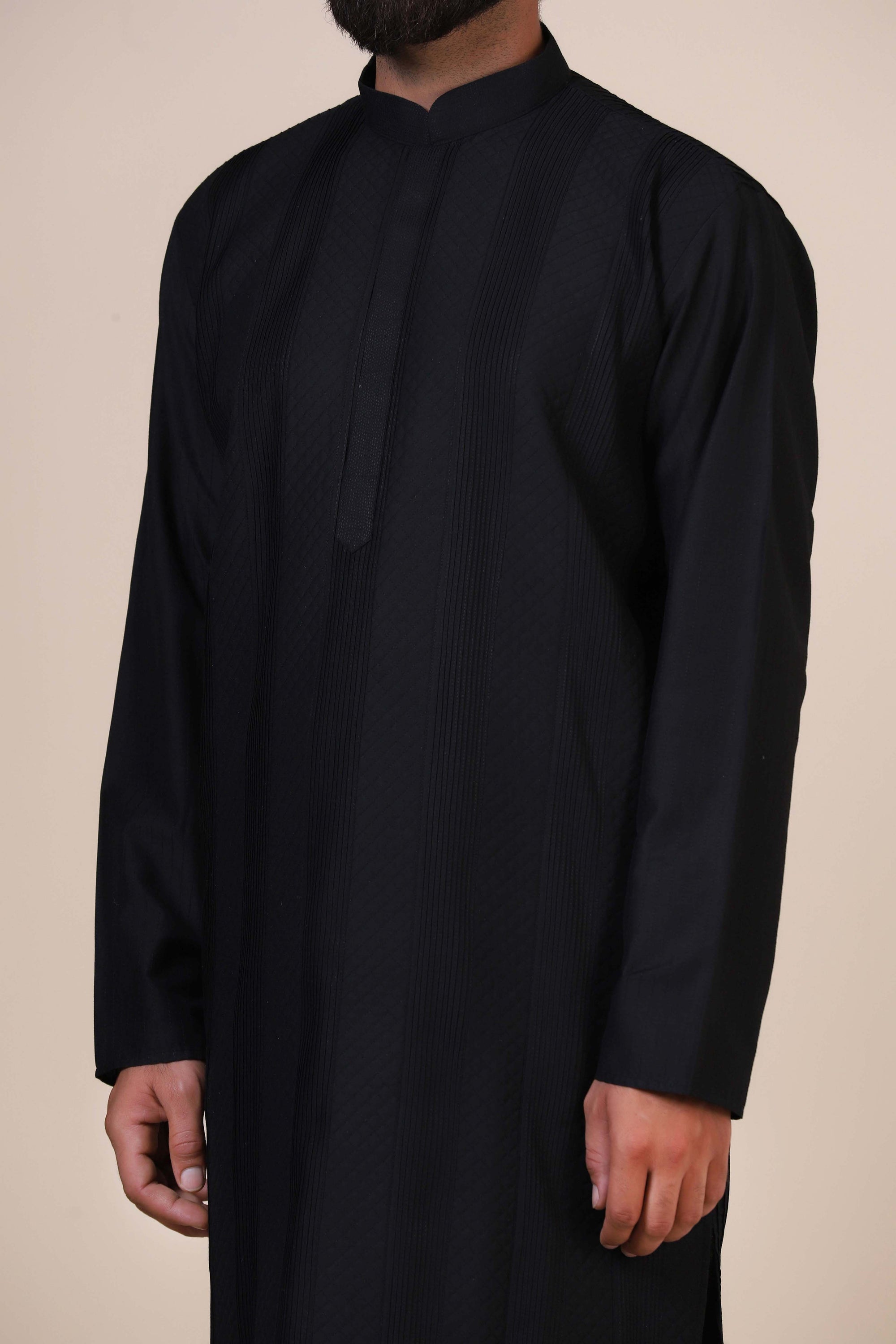Elevate your style in comfort with our Black kurta pajama, crafted from blended cotton. Shop Now!