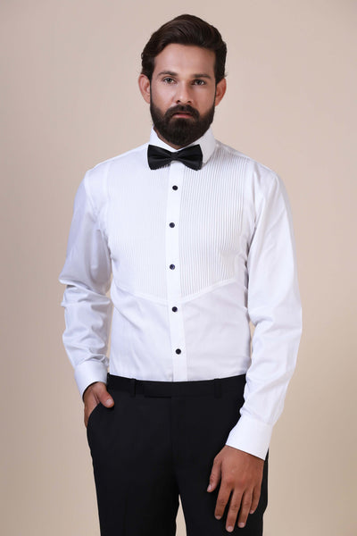 Tuxedo Shirt White in Color for Men