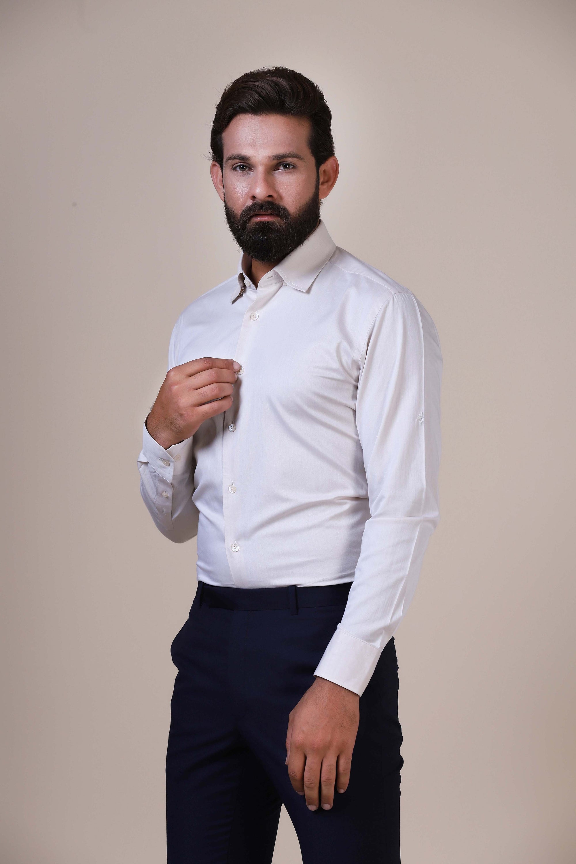Stylish and timeless beige shirt for men to complete your look. Shop Now!