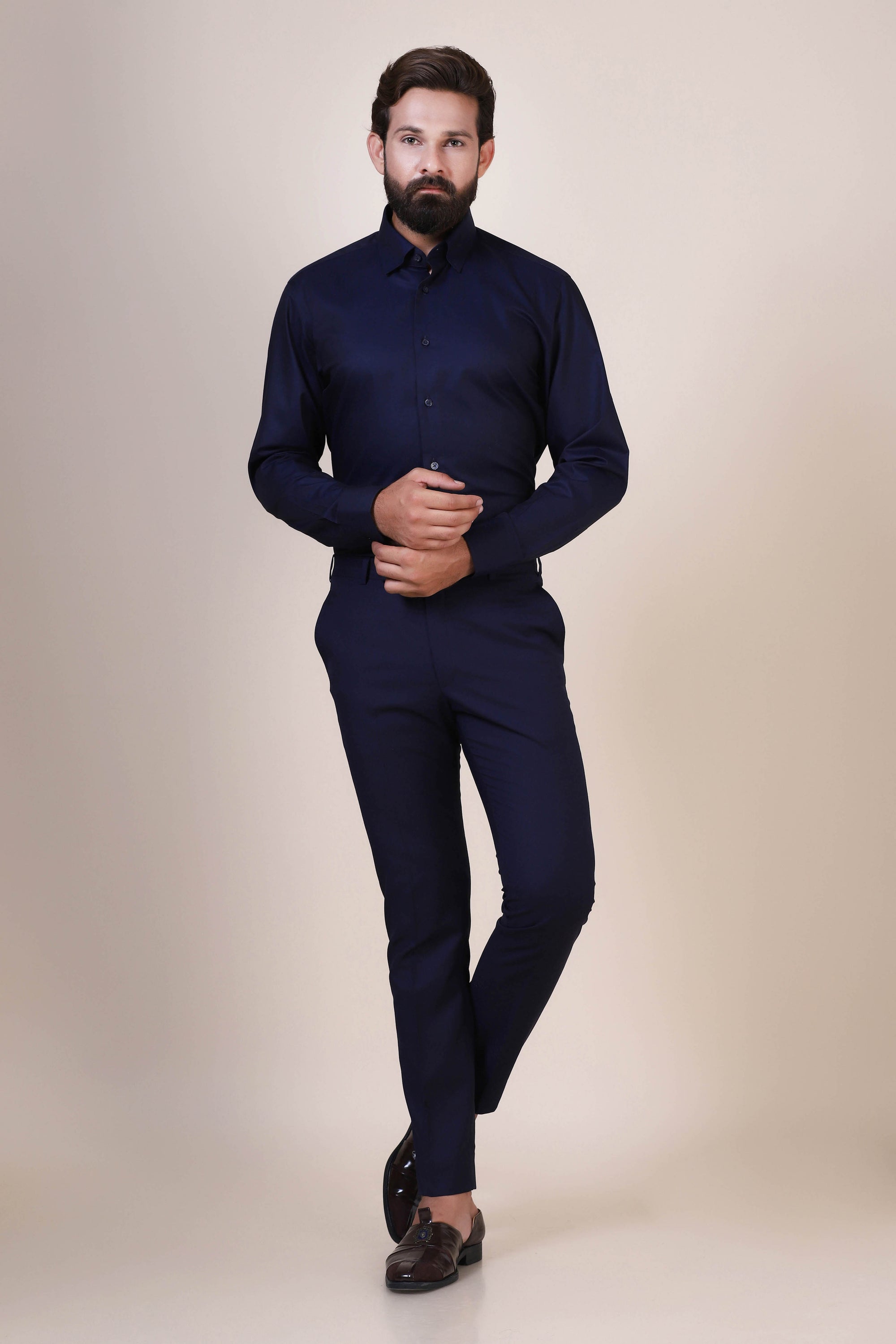 Basic Navy Shirts- timeless piece for your wardrobe. Shop Now!