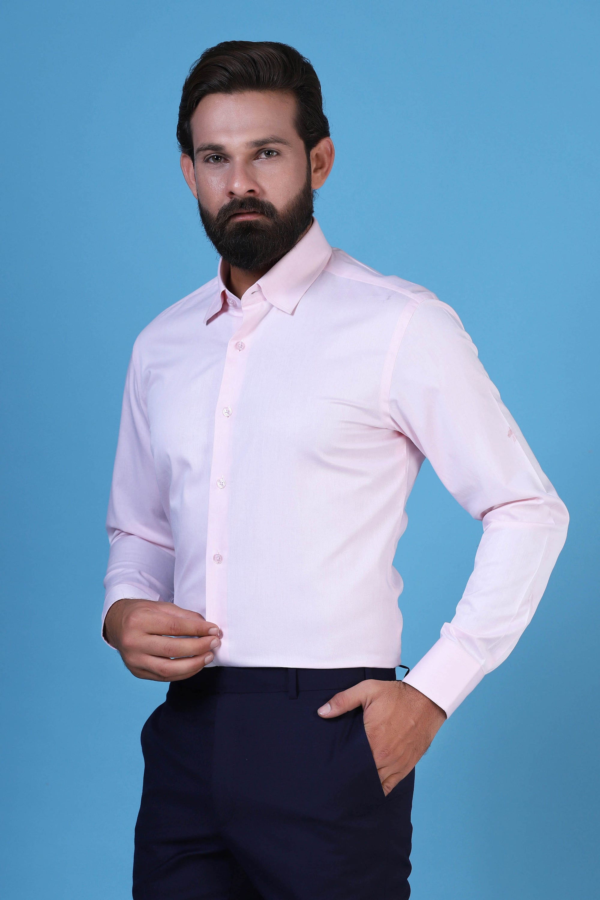 Redefine fashion with this stunning Basic Pink Shirt, crafted for timeless elegance. Shop Now!