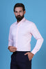 Keep it classic yet stylish with our light pink shirt. Crafted from 100% cotton, it boasts a concealed button-down collar and French placket.